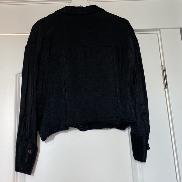 Satin button up blouse - Picture 2 of 3